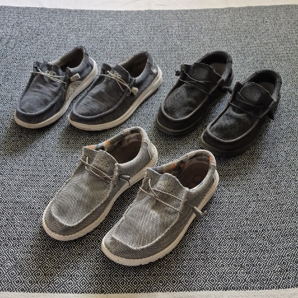 Hey Dude Men's Loafers in Black and Gray Mix